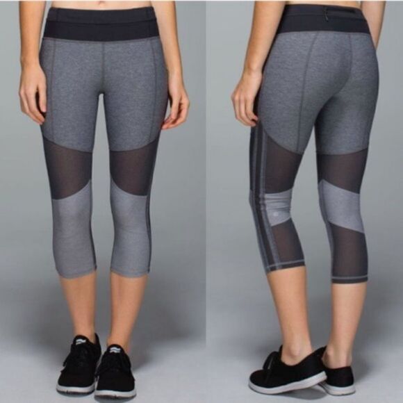 Lululemon Mesh With Me Crop Leggings - Picture 1 of 8